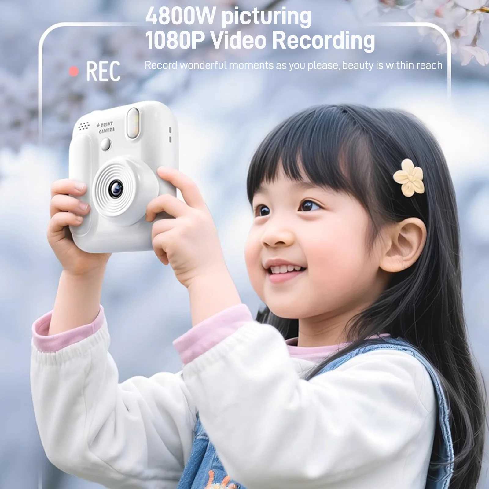 Kids Instant Photo Camera Color Printing Camera 1080P Thermal Print Toys Camera Print Photo Video Games Music Children Gift 32GB L261017 - view 3