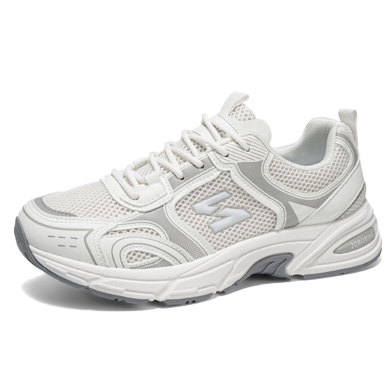 New Free Shipping Designer For Mens Womens Running White Grey Sliver Fashionable And Versatile Outdoor Sneaker Sport Shoes - view 6