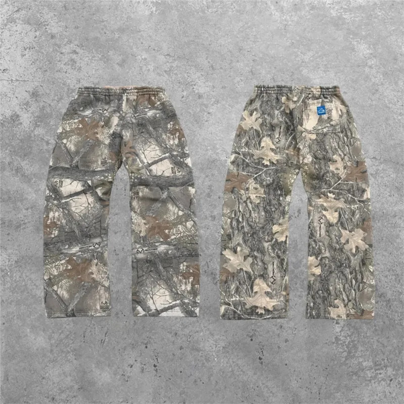 Y2K Streetwear Men Camouflage Pattern Print High Street Hip Hop Sweatpants Women Oversized Unisex Casual Camo Baggy Pants Gothic i260616 - view 3