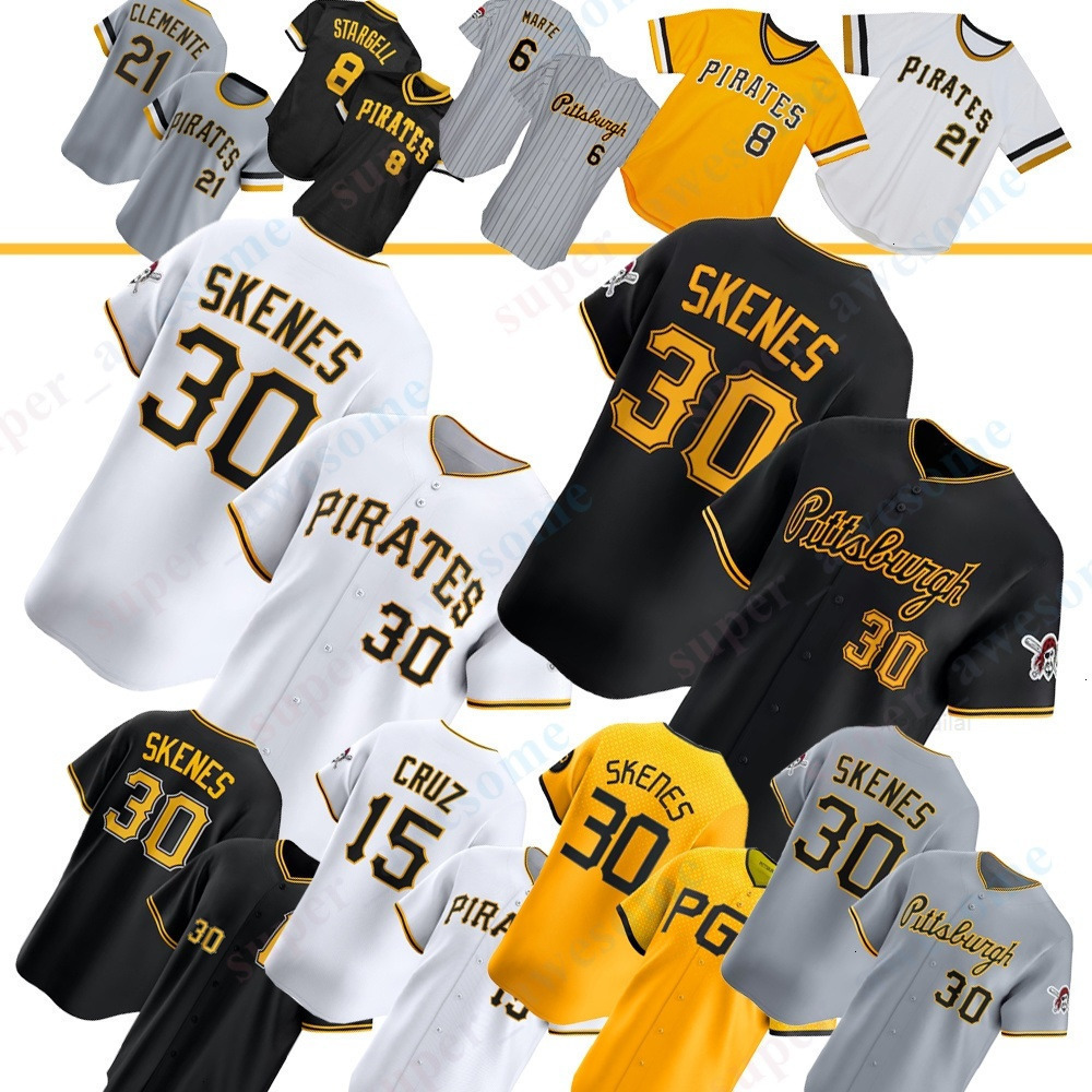 Paul Skenes Baseball Jersey Oneil Cruz Mitch Keller Bryan Reynolds Brandon Lowe Joey Bart Marcell Ozuna Ryan OHearn Bubba Chandler Konnor Griffin Clem