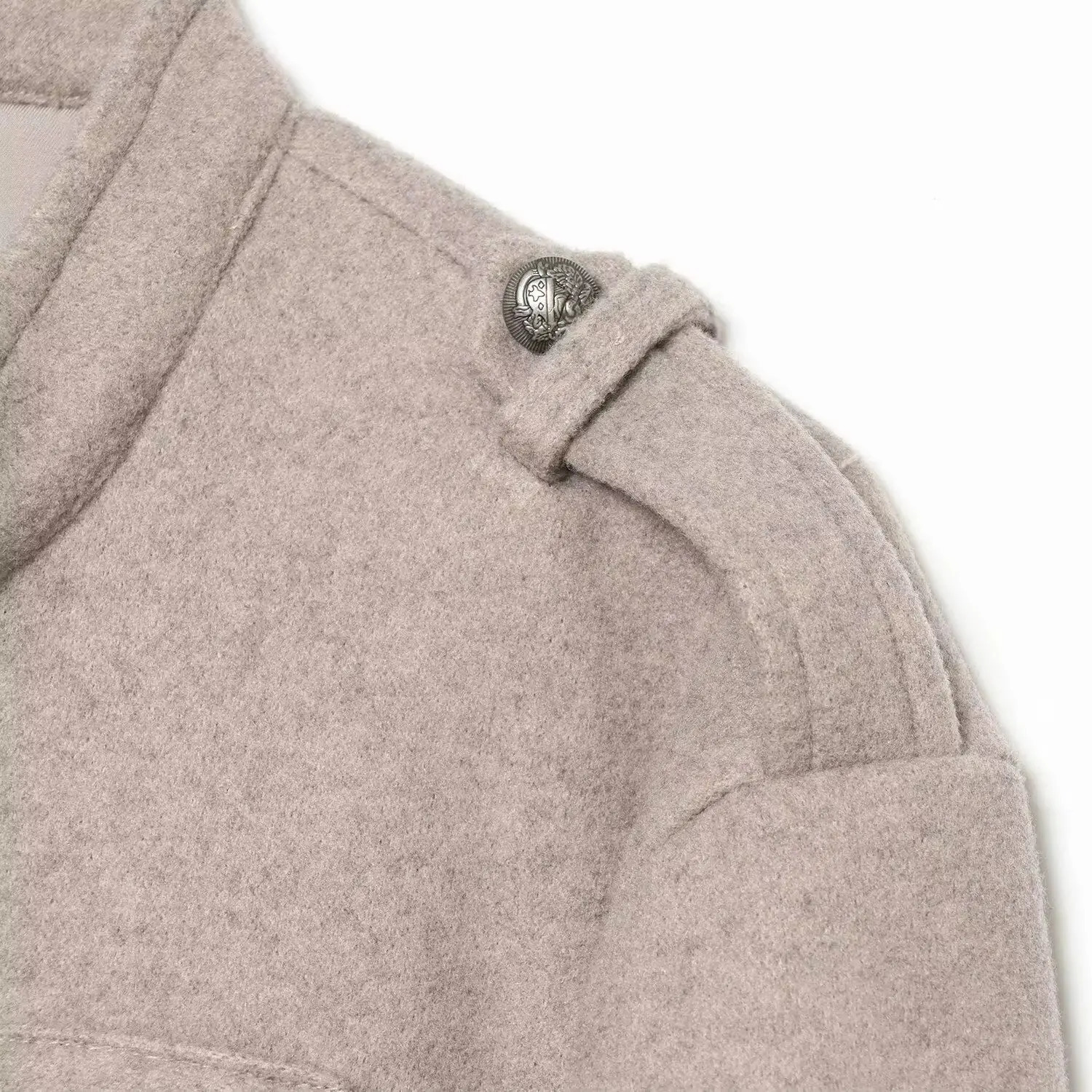 2026 Autumn Winter Womens Elegant Napoleon Button Y2K Punk Tweed Woolen Jackets Lady Vintage Chic Street Short Coats Crop Top 260618 - view 5