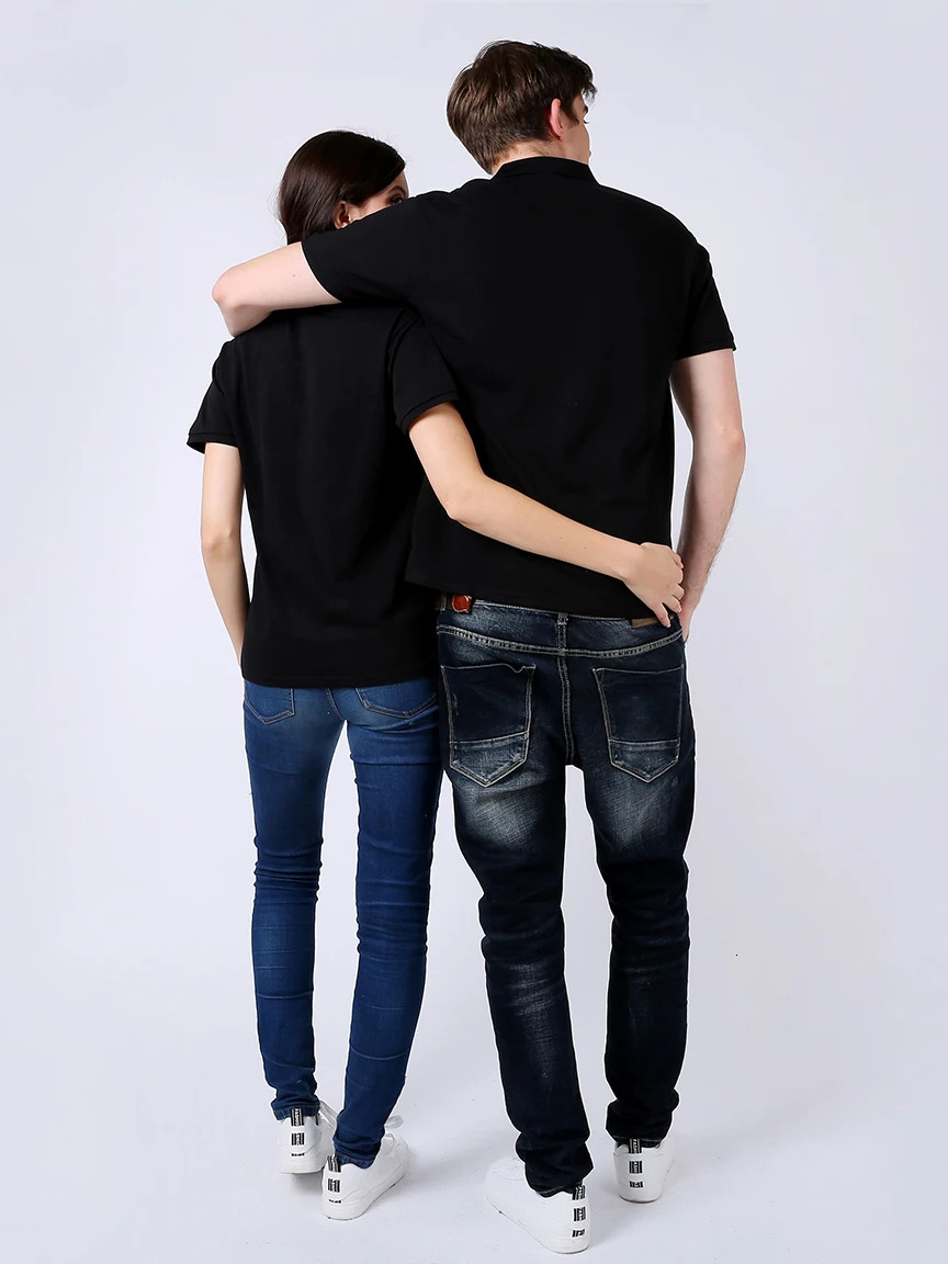 POLO shirt Mens Madam Solid Color Short Sleeved top Team Clothing Customization Black Navy Blue Customizable printing 260615 - view 4