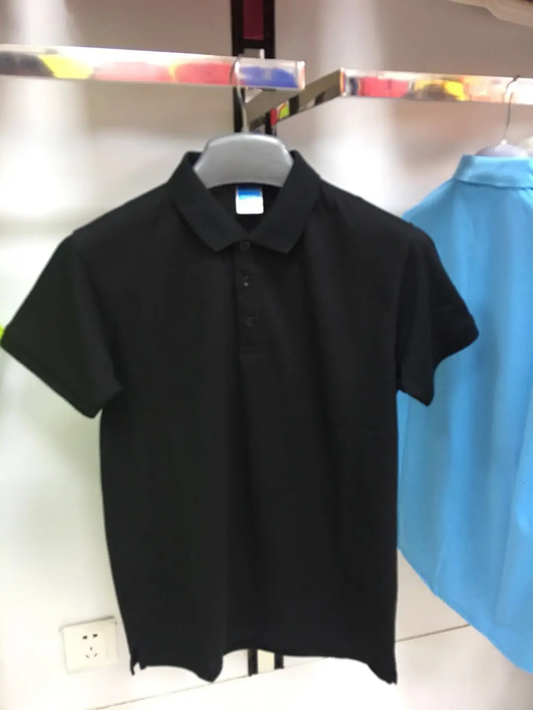 POLO shirt Mens Madam Solid Color Short Sleeved top Team Clothing Customization Black Navy Blue Customizable printing 260615 - view 5