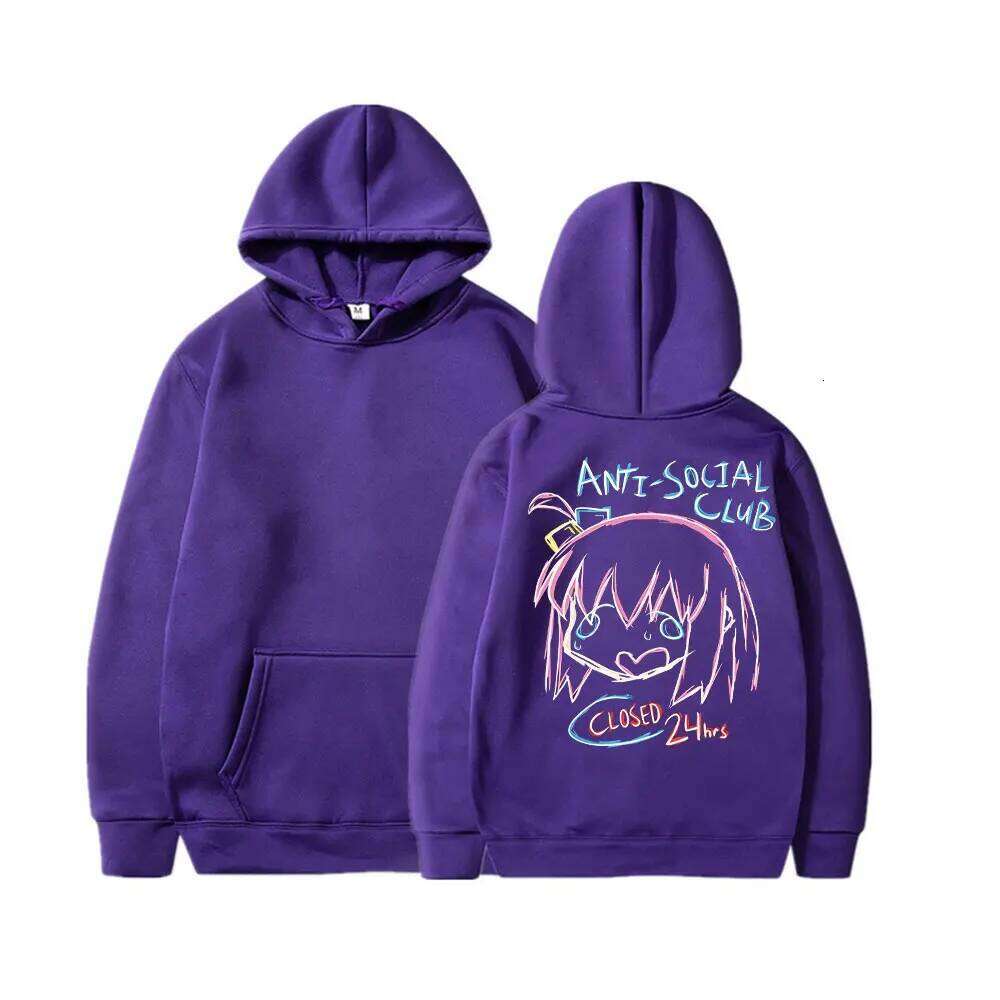 Bocchi The Rock Printing Zipper Hoodie Men Women Casual Personality Hooded Jacket Zip Up Hoodies Sweatshirts - view 5