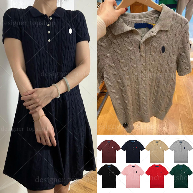 Raplhs Lauent designer sweater women Po sweaters shirt jumper Knitting horse embroidery print Twisted knit fabric ng dress knitted classic jumpers womens