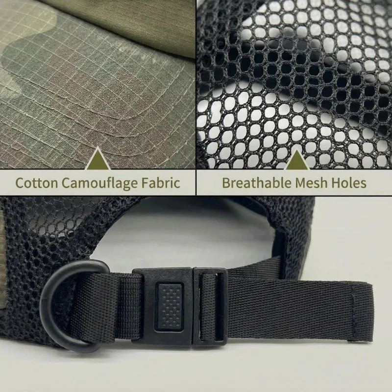 Men Women Camo Mesh Quick Dry Baseball Cap Breathable Hiking Sun Hat Outdoor Sports Running Cap Adjustable Summer Fishing Visor 260616 - view 4