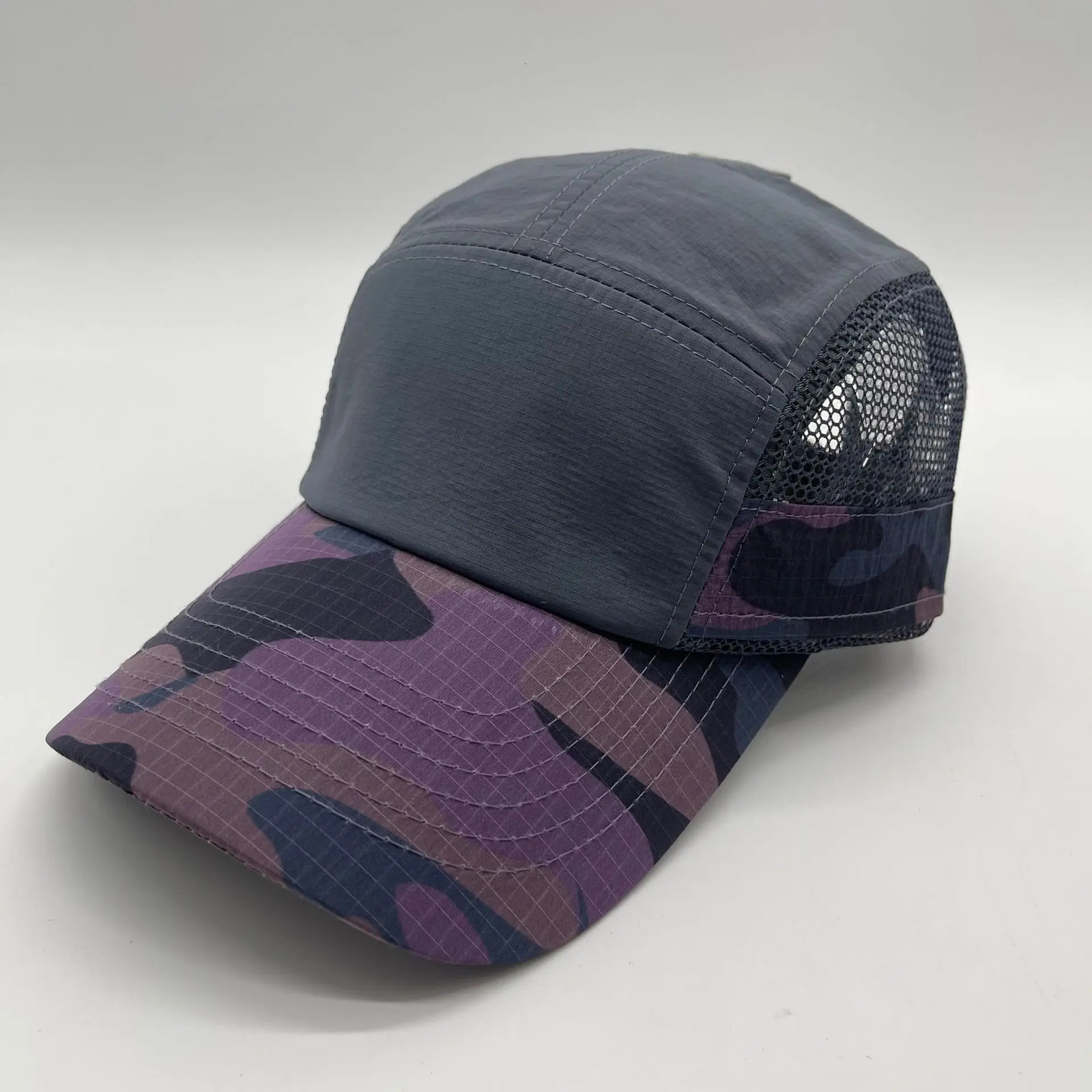 Men Women Camo Mesh Quick Dry Baseball Cap Breathable Hiking Sun Hat Outdoor Sports Running Cap Adjustable Summer Fishing Visor 260616 - view 6