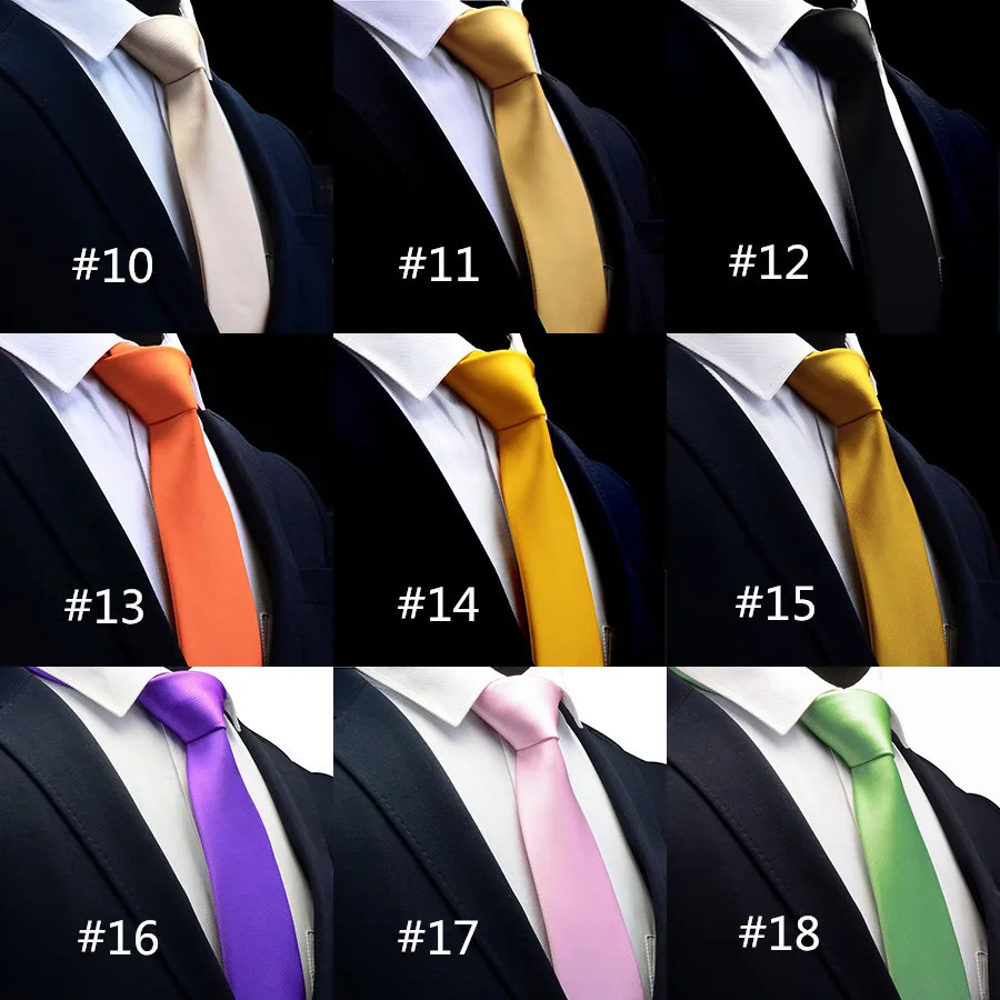 RBOCOTT Classic Mens Necktie 8cm silk Jacquard Tie Solid Green Red Gold Ties For Man Business Wedding Party Gift 260617 - view 4