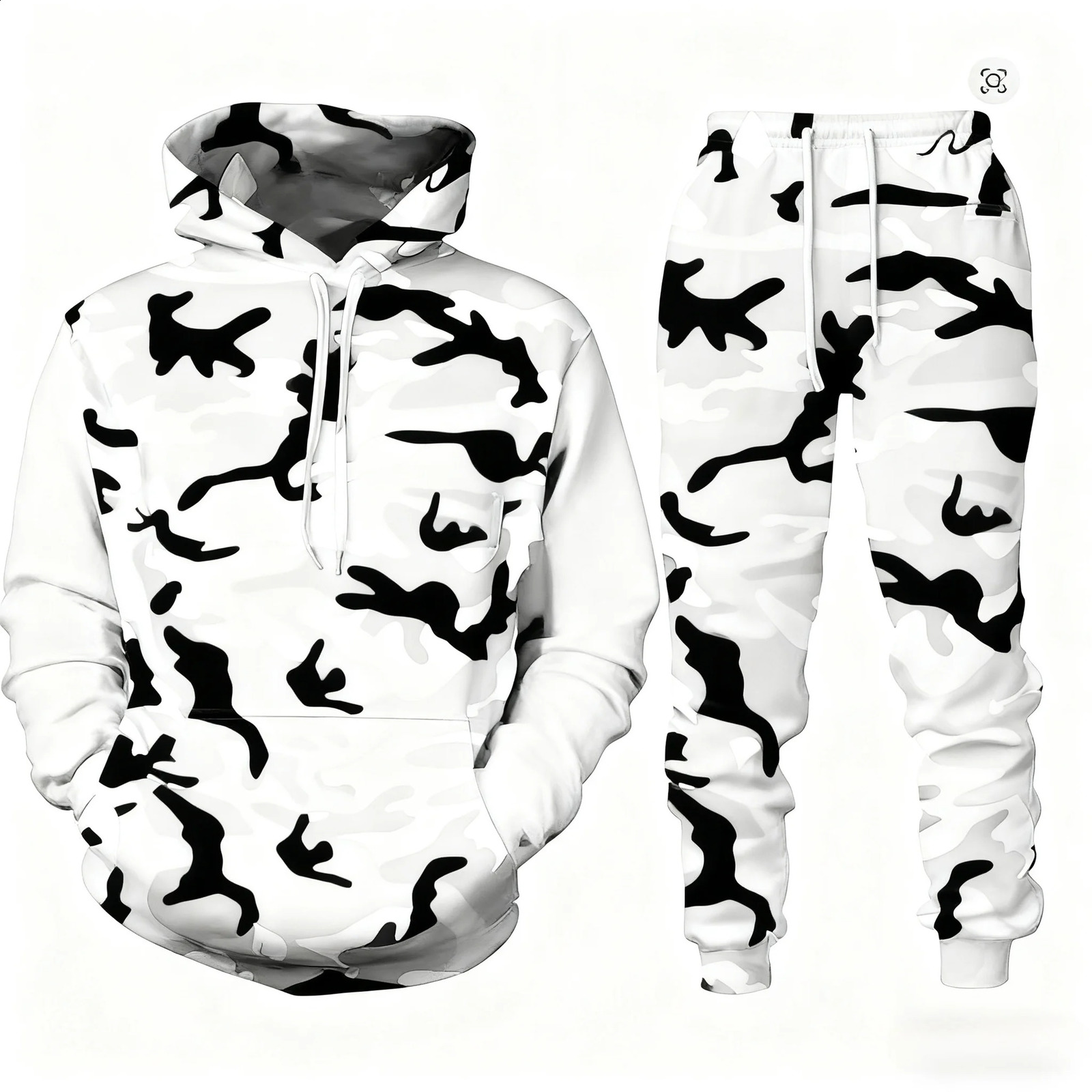 2026 Camouflage Hoodie Two Piece Hoodie Pant Sets Santa Claus 3d Print Set Men Women Fashion HoodiePant Jogging Suits 260618 - view 6