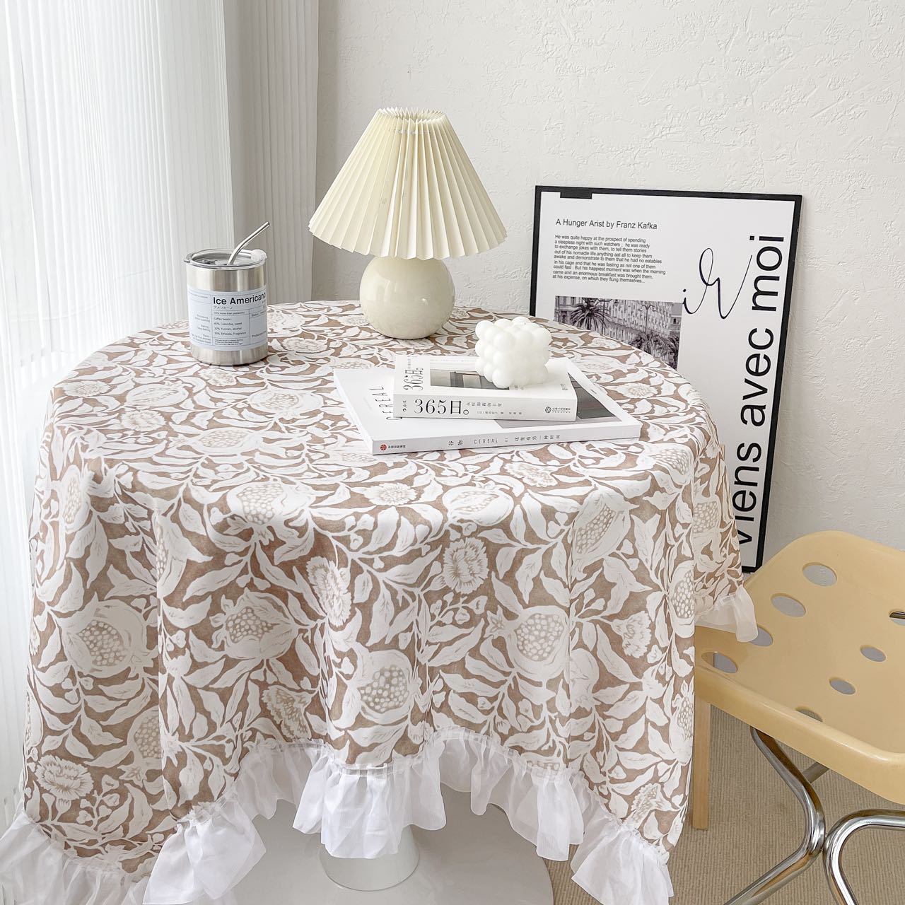 YL-38836 Custom Waterproof Tablecloth, Nordic Style, Springtime Design, Commonly Used Waterproof Tablecloth/Coffee Cover, In Stock