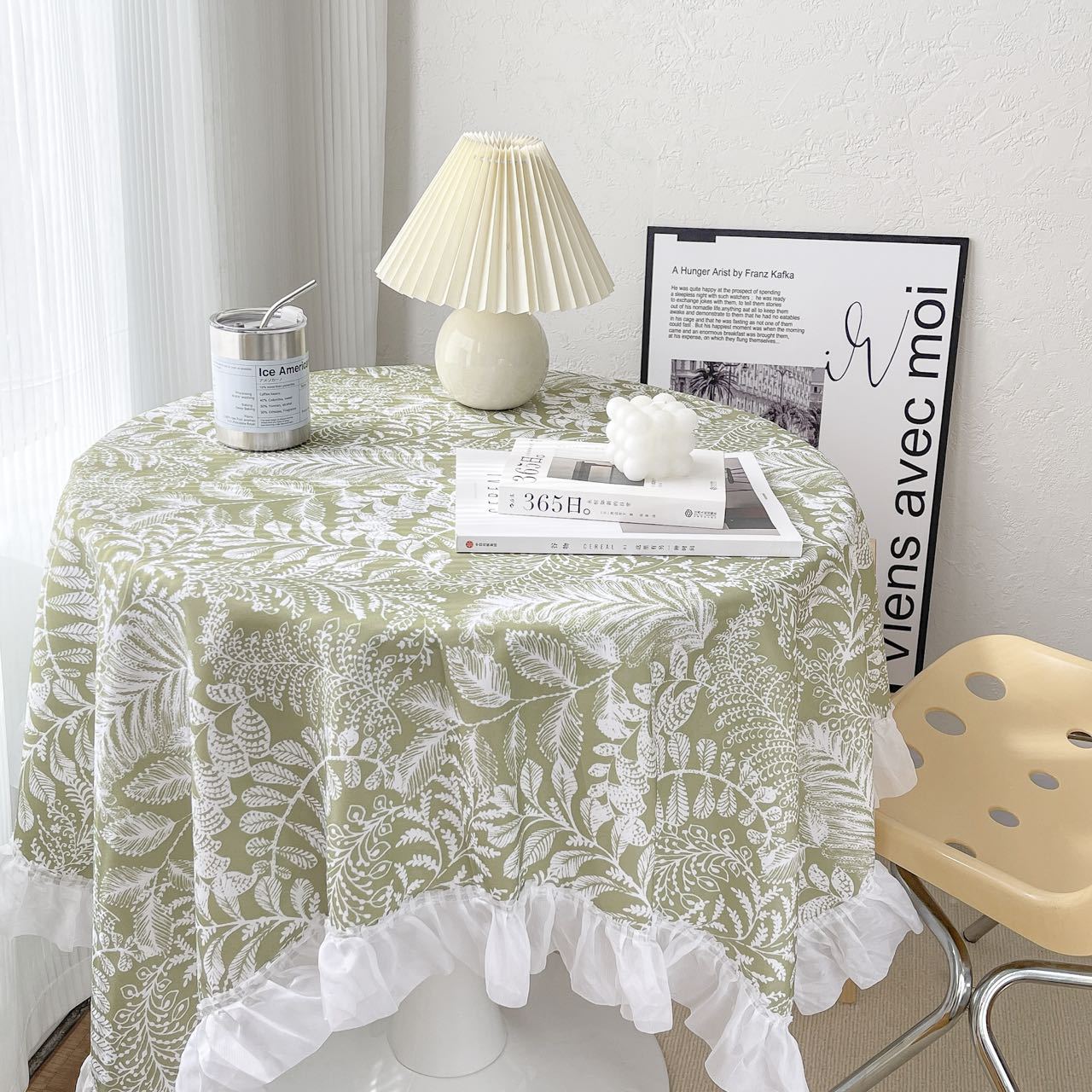 YL-38835 Custom Waterproof Tablecloth, Nordic Style, Springtime Design, Commonly Used Waterproof Tablecloth/Coffee Cover, In Stock