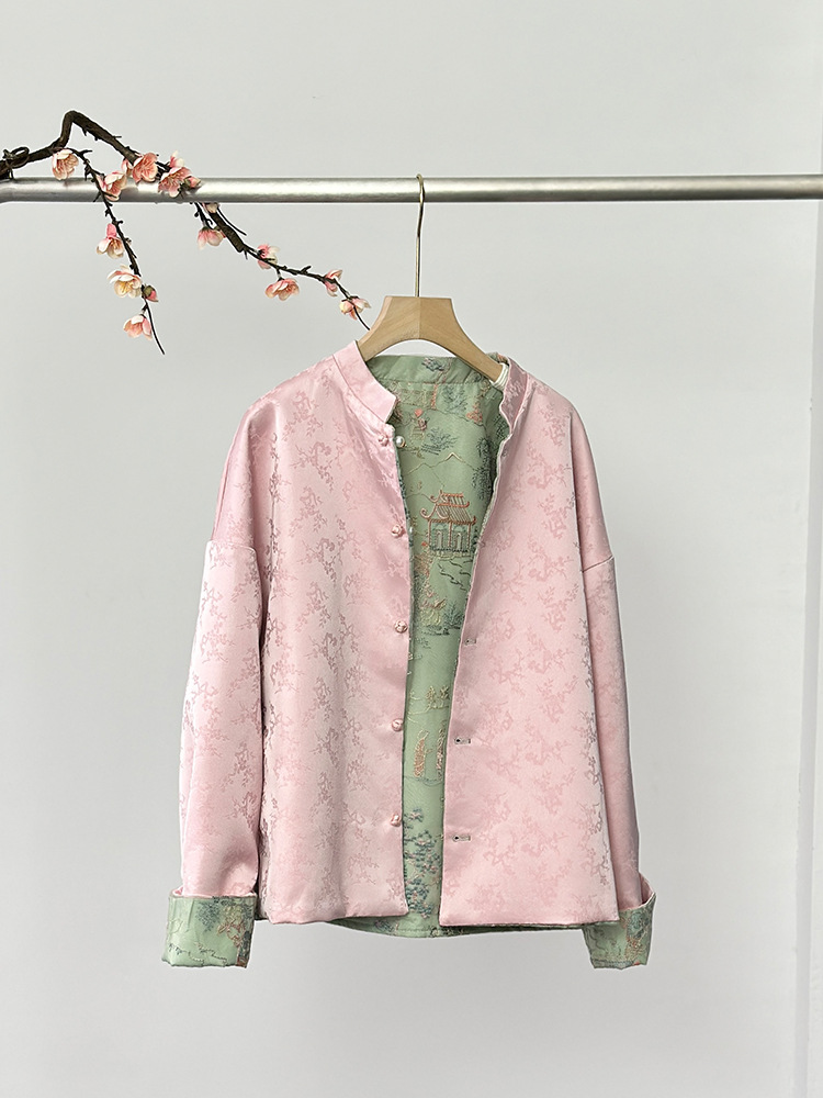 Women's Jackets 2026 Chinese Style Velvet Jacket Women Autumn Winter Green Embroidered Blazer Unique Sequined Artistic Outerwear Fashion