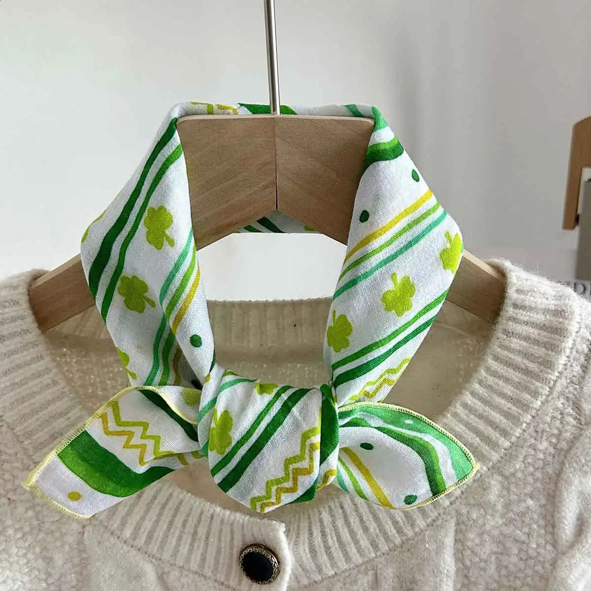 Spring and Summer Womens Small Silk Scarf Skin-Friendly and Comfortable Bohemian Small Square Scarf Scarf and Headband 260617 - view 3