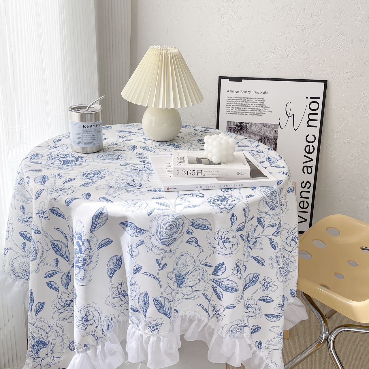 YL-38839 Custom Waterproof, Oil-proof, Wash-Free Rectangular Tablecloth for Home Use, PVC Table Runner