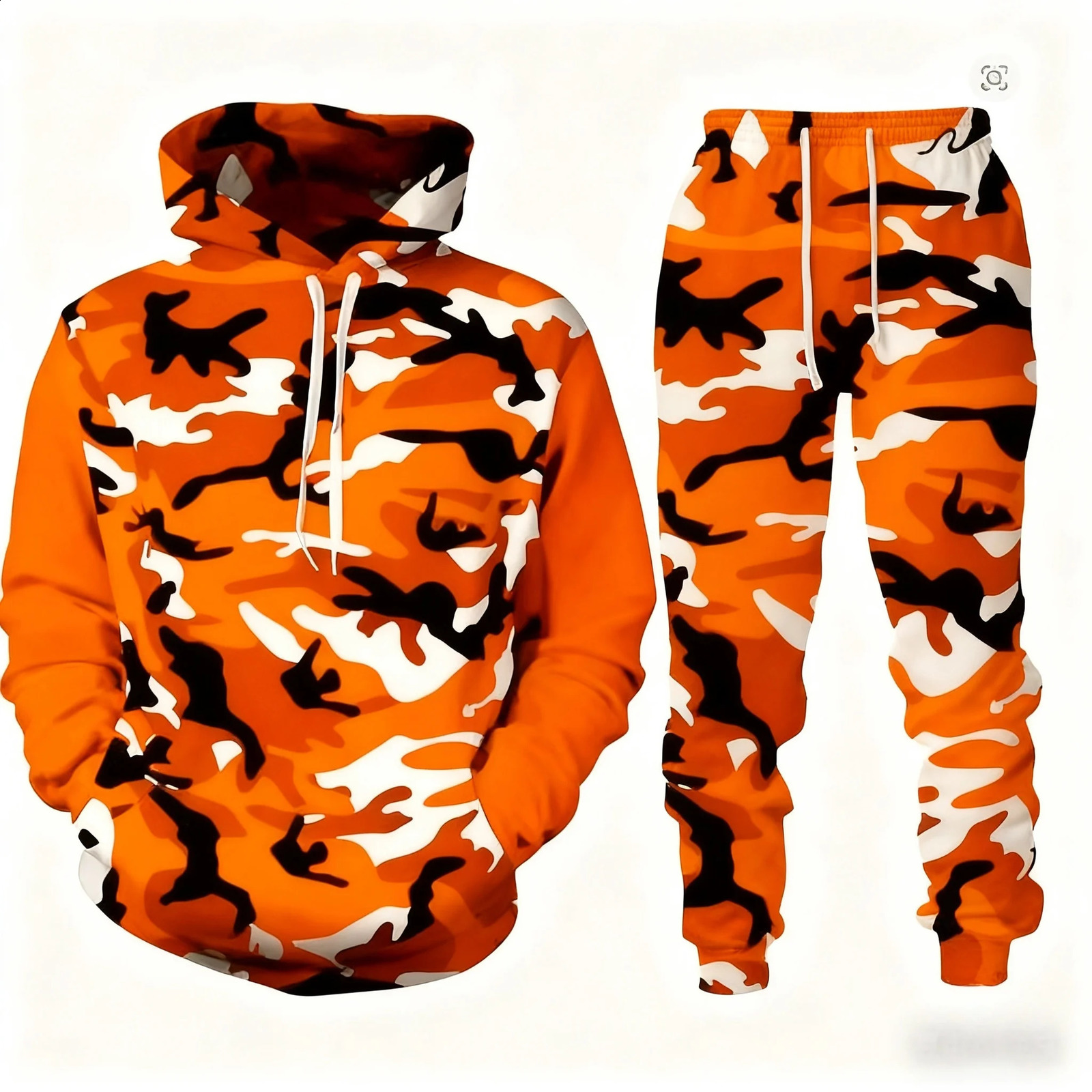 2026 Camouflage Hoodie Two Piece Hoodie Pant Sets Santa Claus 3d Print Set Men Women Fashion HoodiePant Jogging Suits 260618 - view 4
