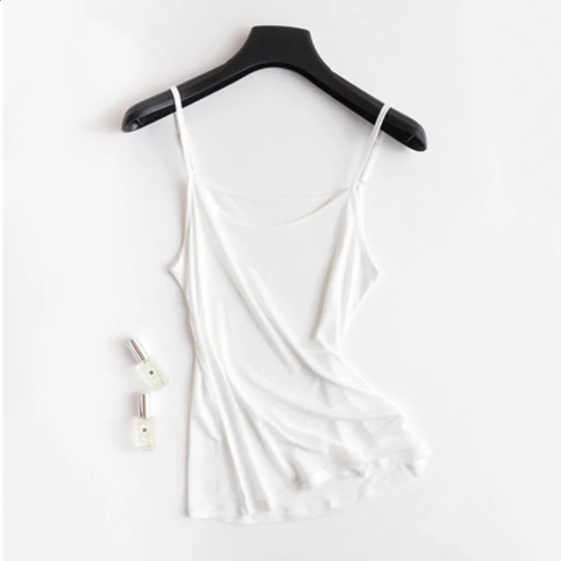 Birdtree Women 23 Silk Blend Camisoles Knit Tanks Suspends Top Shirt Lady Soft Lingerie Underwear Free Wire Summer P37139 y260618 - view 4