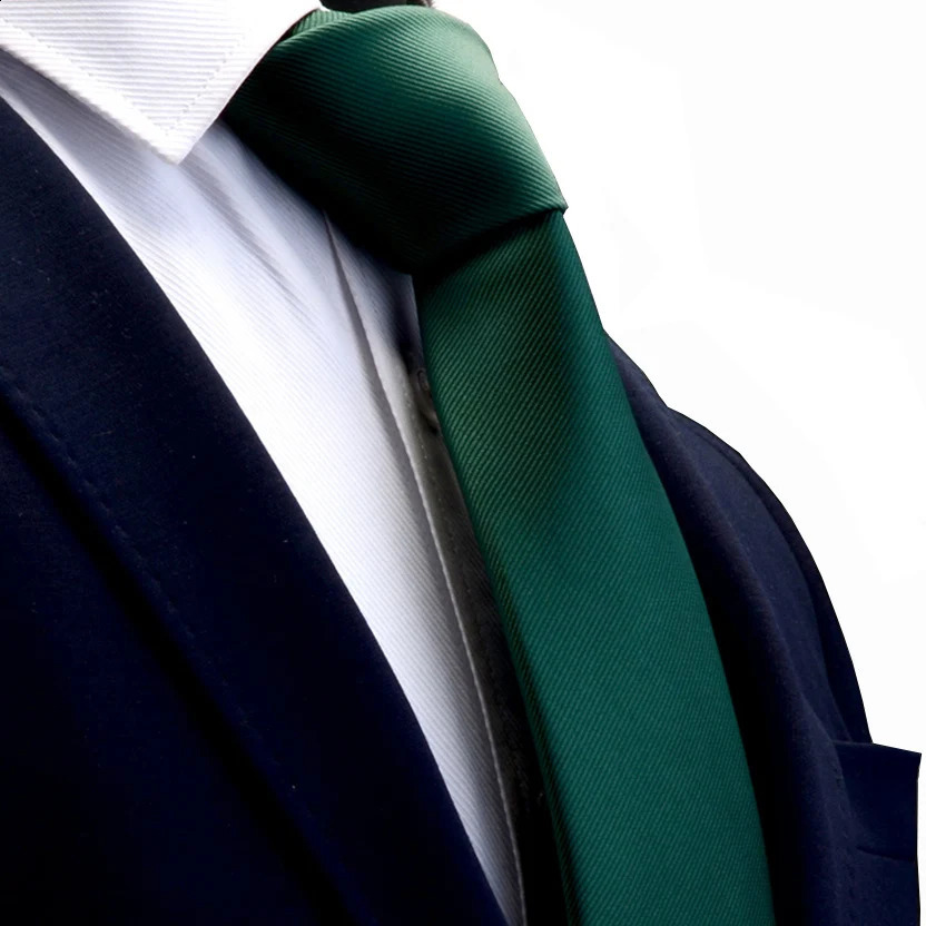 RBOCOTT Classic Mens Necktie 8cm silk Jacquard Tie Solid Green Red Gold Ties For Man Business Wedding Party Gift 260617 - view 7