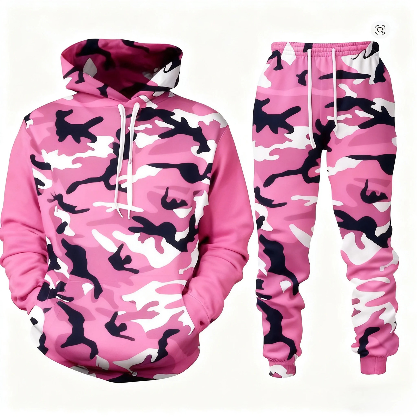2026 Camouflage Hoodie Two Piece Hoodie Pant Sets Santa Claus 3d Print Set Men Women Fashion HoodiePant Jogging Suits 260618 - view 5