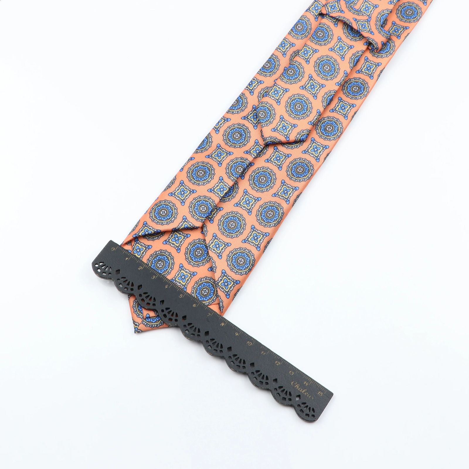 Mens Fashion Silk Tie 75cm Soft Novelty Necktie Blue Green Orange Color Ties For Men Dot Floral Bowtie Wedding Business Gift 260617 - view 4