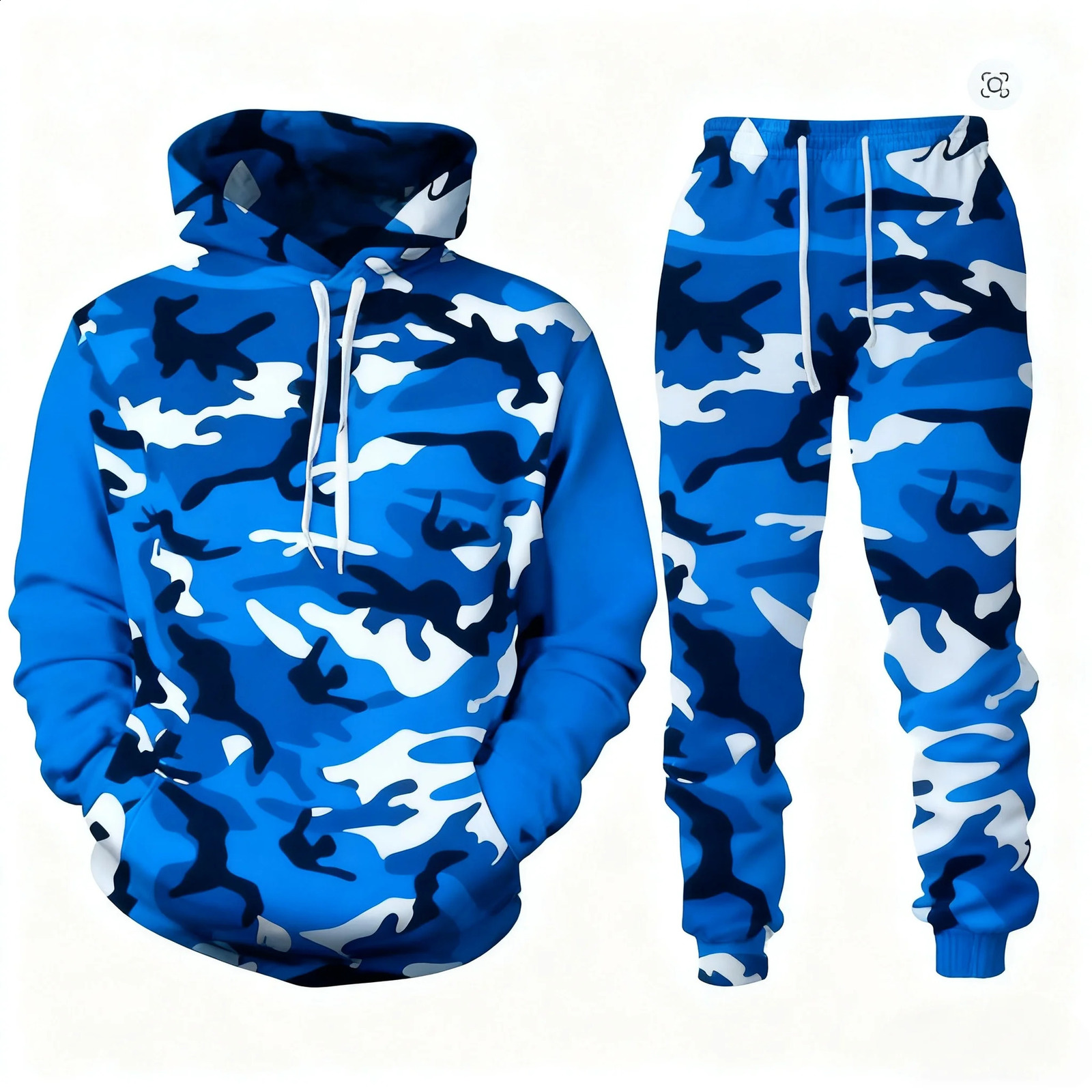 2026 Camouflage Hoodie Two Piece Hoodie Pant Sets Santa Claus 3d Print Set Men Women Fashion HoodiePant Jogging Suits 260618 - view 3
