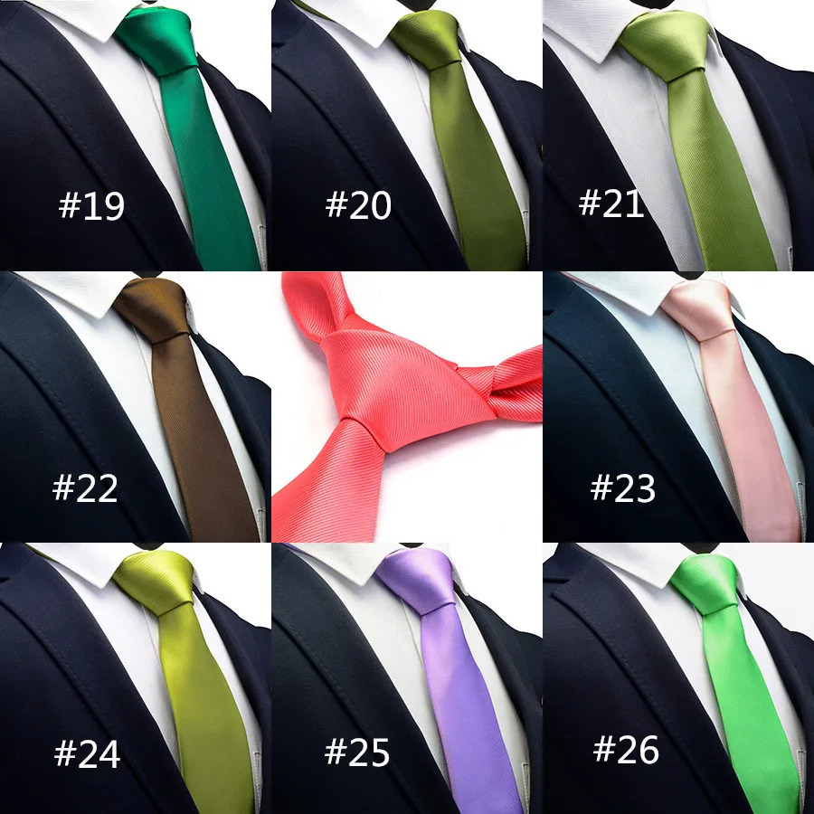 RBOCOTT Classic Mens Necktie 8cm silk Jacquard Tie Solid Green Red Gold Ties For Man Business Wedding Party Gift 260617 - view 5