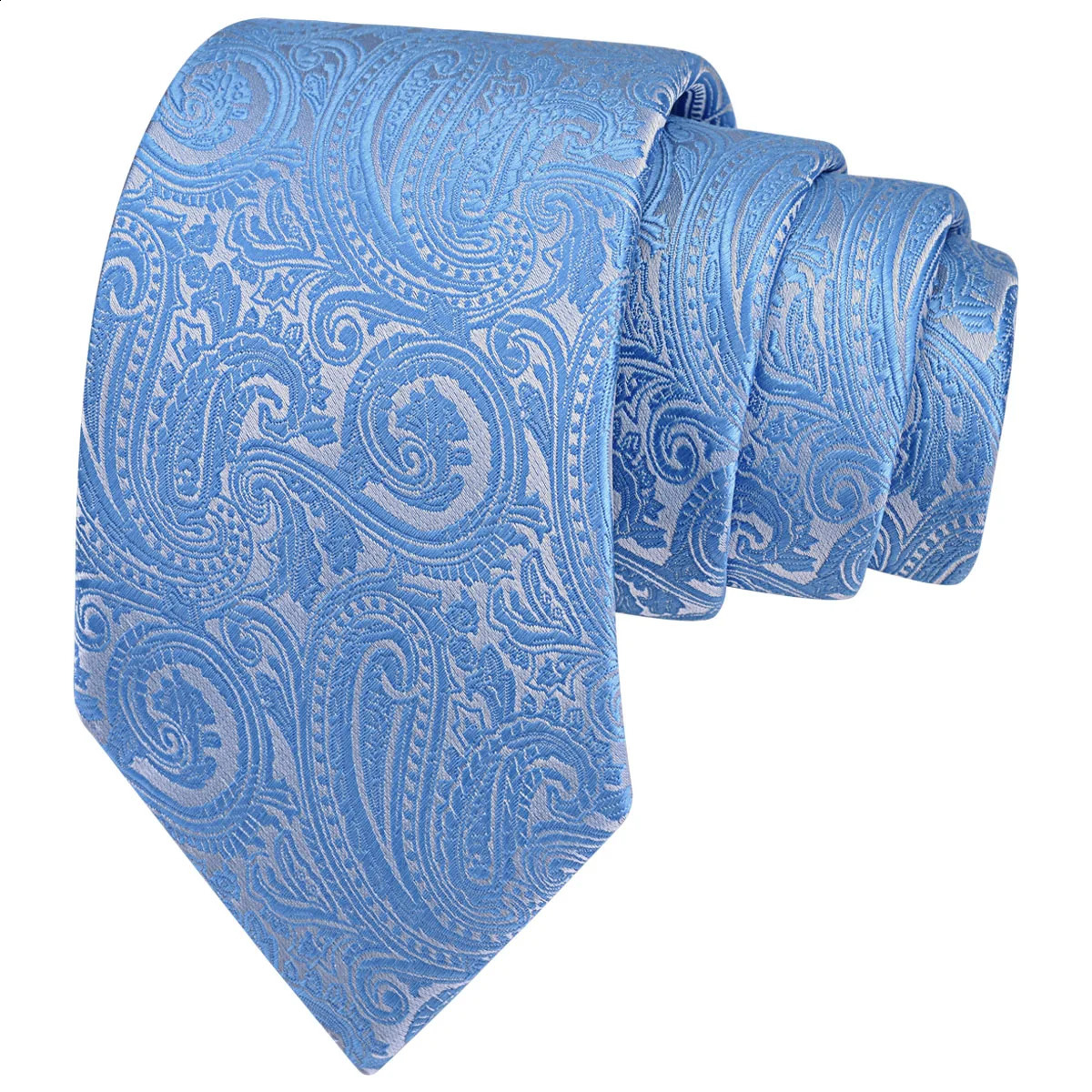 RBOCOTT Classic Silk Paisley Tie 8cm Pattern Necktie Mens Red Blue Black Office Wedding Party Gift Tie Accessories 260617 - view 5