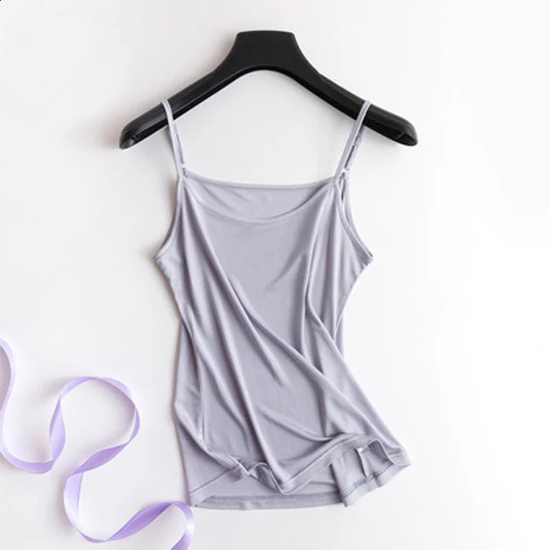 Birdtree Women 23 Silk Blend Camisoles Knit Tanks Suspends Top Shirt Lady Soft Lingerie Underwear Free Wire Summer P37139 y260618 - view 5