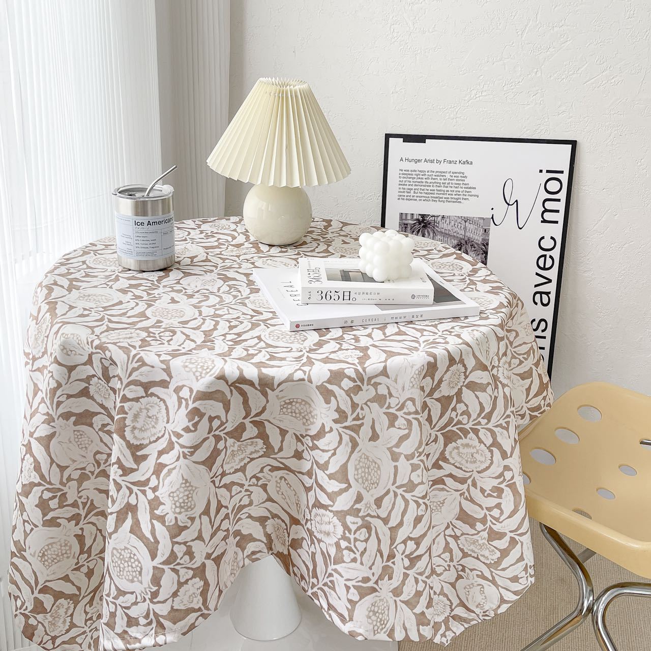 YL-38834 Custom Waterproof Tablecloth, Nordic Style, Springtime Design, Commonly Used Waterproof Tablecloth/Coffee Cover, In Stock