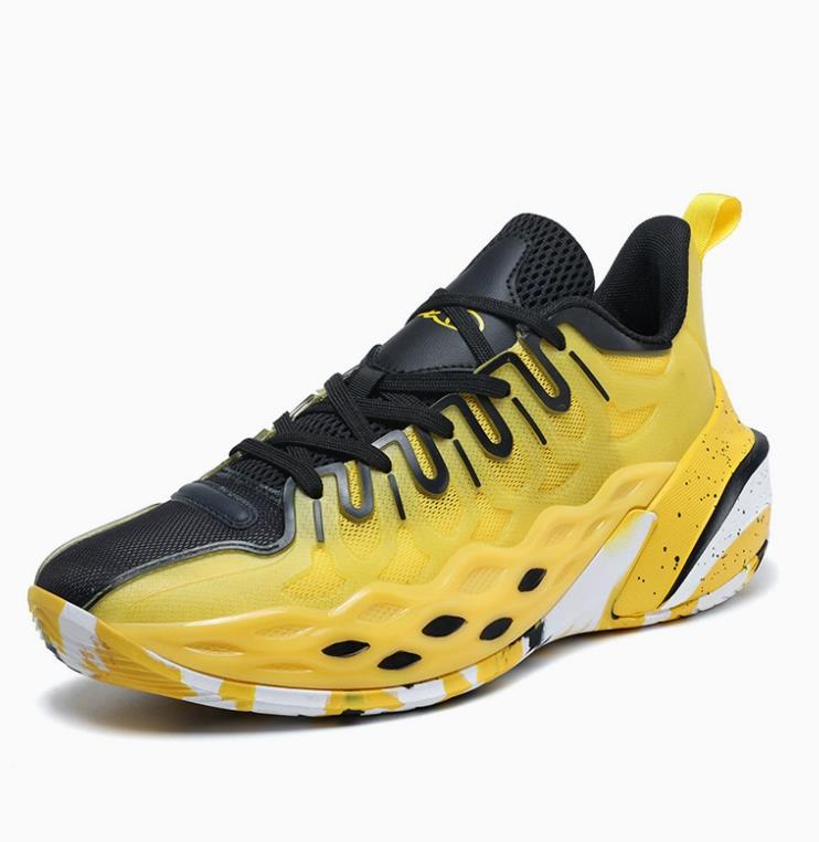 Designer Basketball shoes for men and women in spring low cut lace up mesh surface anti slip and breathable training shoes plus size couple sports sho