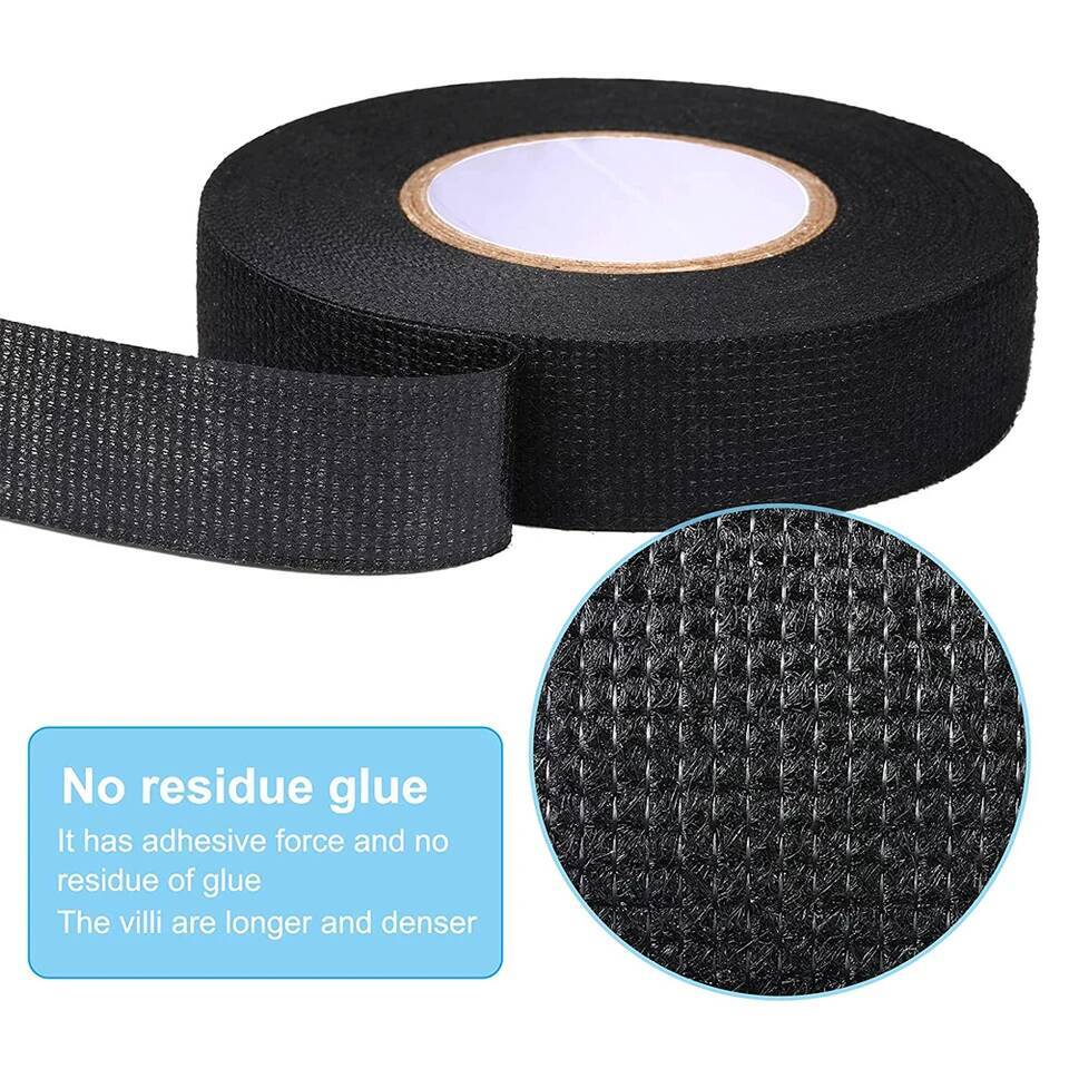 1-4pcs 15/25M High Temp Wire Wrapping Self-Adhesive Automotive Wiring Harness Fabric Tape for Car Noise Damping - view 4