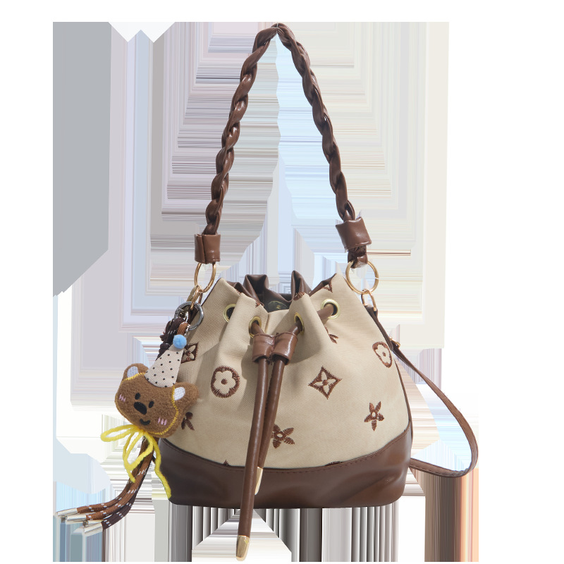 Free shipping Western style water bucket 2026 new high end crossbody women's commuting handbag large capacity shoulder bag - view 6