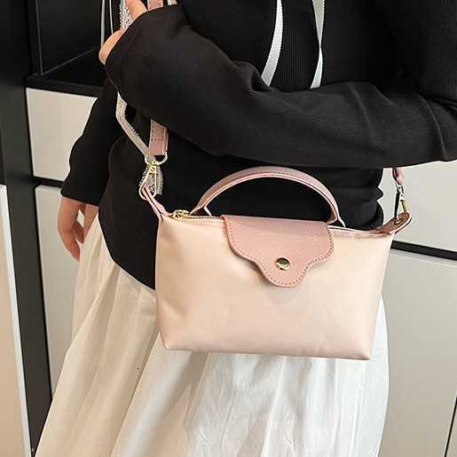 Customized name casual handbag, versatile color-blocking nylon fabric single-shoulder bag, crossbody small cloth bag T260129