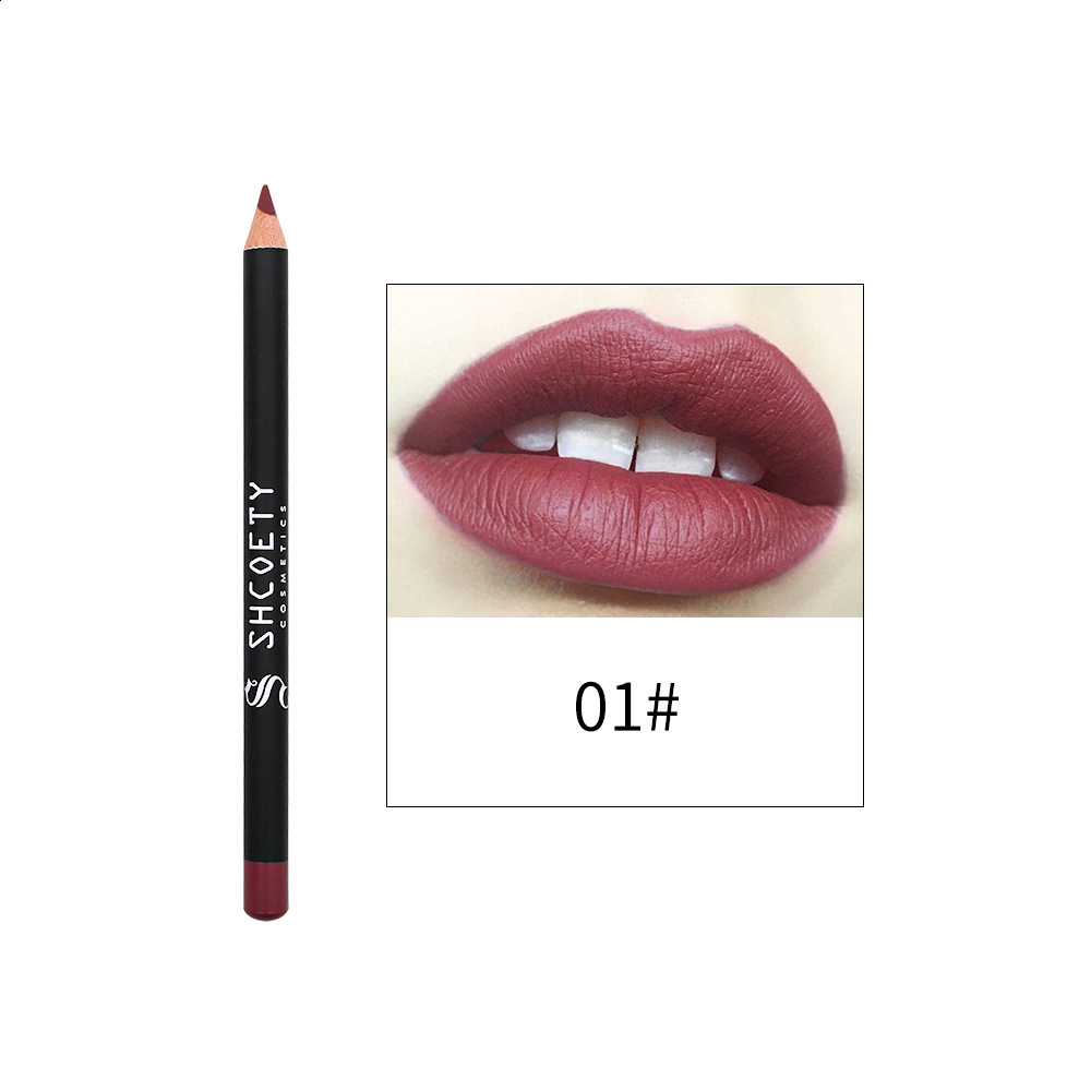 Slim Lip Pencil Lip Color Durable Waterproof lipliner Lipliner Sexy Dumb Gloss Pencil Improve Lip Shape Lipstick Makeup 240705