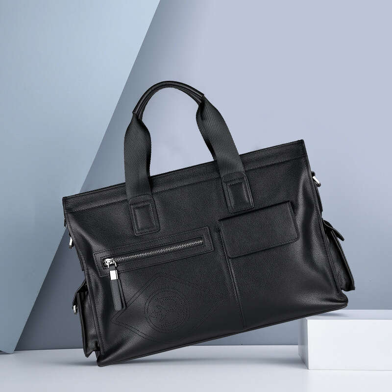 Men Genuine Leather Casual Briefcase Laptop Bag Cowhide Large Capacity Business Crossbody Handbag SENYY