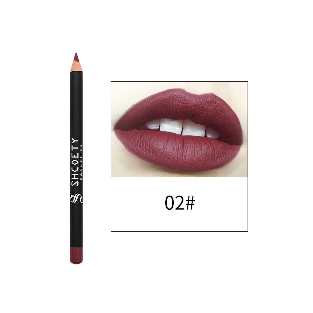 Slim Lip Pencil Lip Color Durable Waterproof lipliner Lipliner Sexy Dumb Gloss Pencil Improve Lip Shape Lipstick Makeup 240705