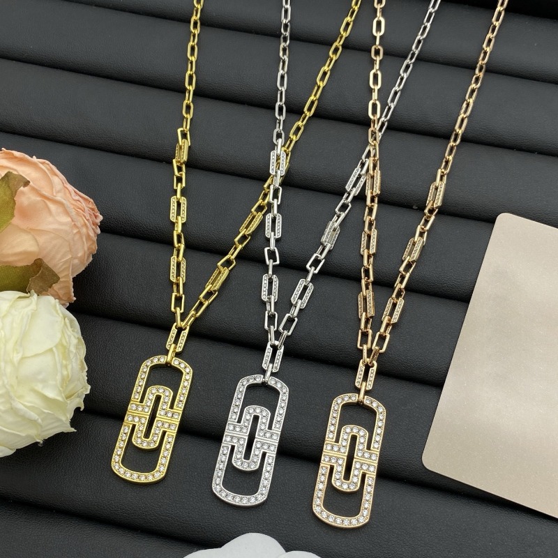 Designer Jewelry Necklace Paperclip Full diamond Necklace Luxury Casual Collar Chain Necklace