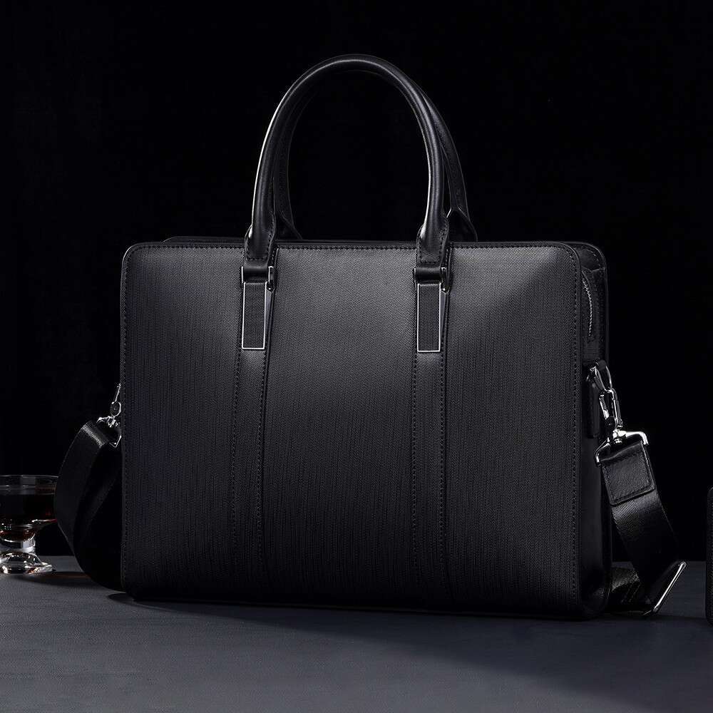 Men Genuine Leather Briefcase High End Business Laptop Bag Cowhide Large Capacity Handbag For Commuting SENYY