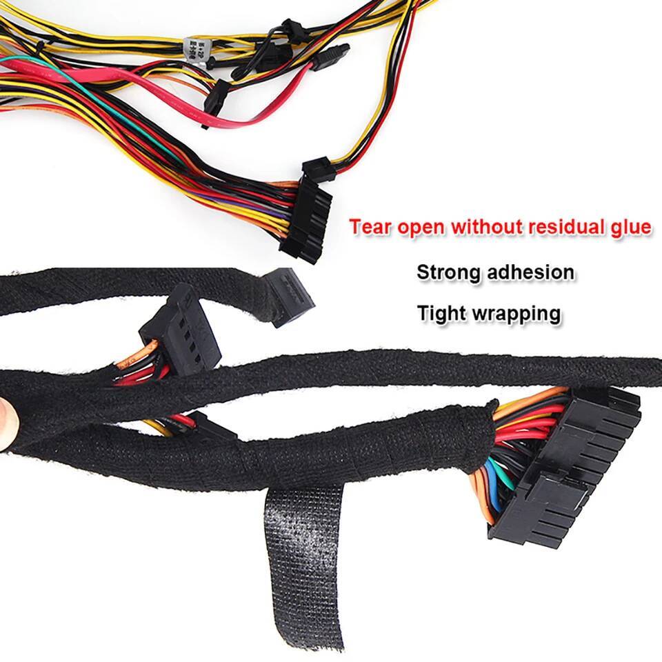 1-4pcs 15/25M High Temp Wire Wrapping Self-Adhesive Automotive Wiring Harness Fabric Tape for Car Noise Damping - view 3