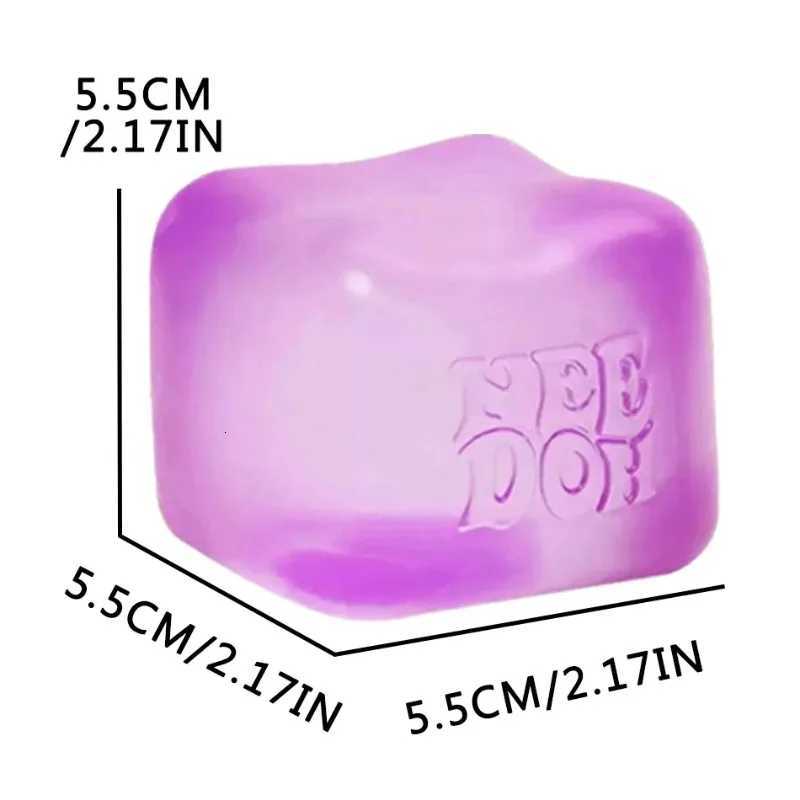 Doh Jellyfish Cube Squish Nee Toy Soft Jelly Squeeze Stress Relief Fidget Toy Sensory NeeDoh for Kids Adults X260621 - view 4