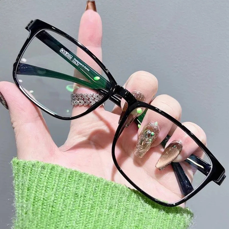 155mm Oversized Eyewear for Big Face Square Shape TR90 Full Frame Anti Blue Light Glasses Men Women Item y260615 - view 4
