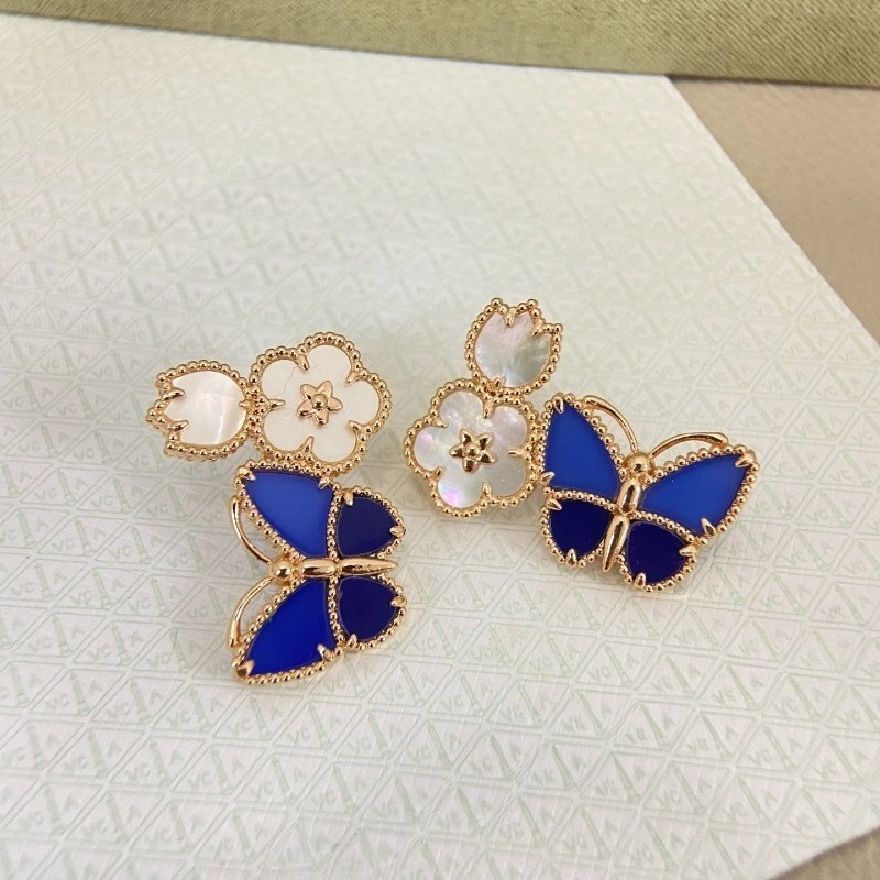 Designer Style Jewelry Earrings Unique Butterfly shaped Earrings Fashionable Pearl Earrings Accessories