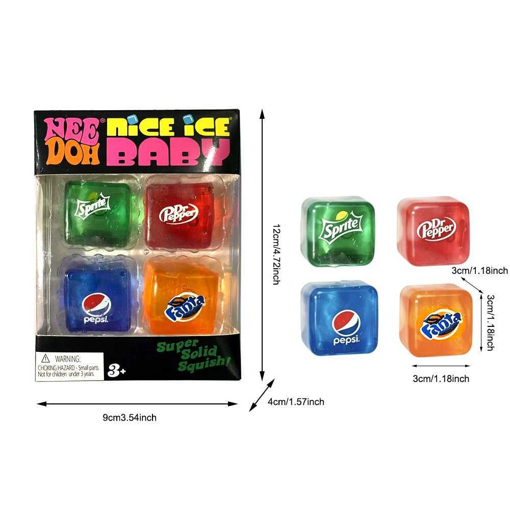 Schylling NeeDoh Mini Ice Cube Set Slow Rebound Squishy Toy Stress Relief Fidget Hand Squeeze Kids Party Favor Gift X260621 - view 7