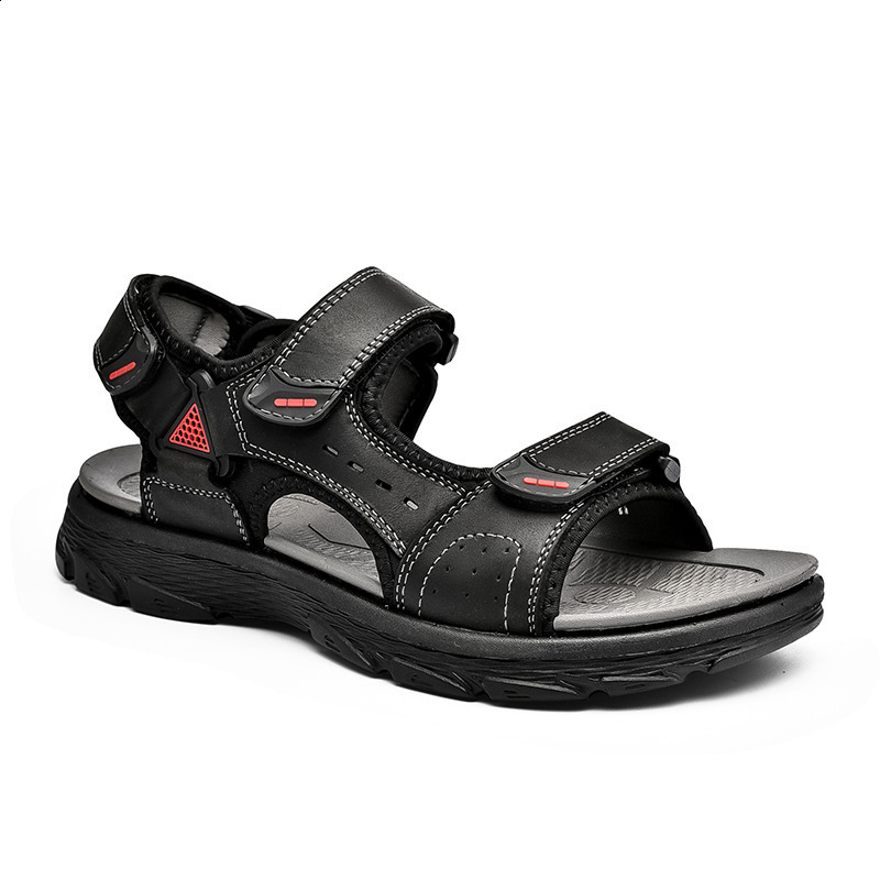 Mens Sports Sandals Outdoor Hiking Waterproof Beach Sports Mens Sandals Summer Open Toe Adjustable Laces 260107