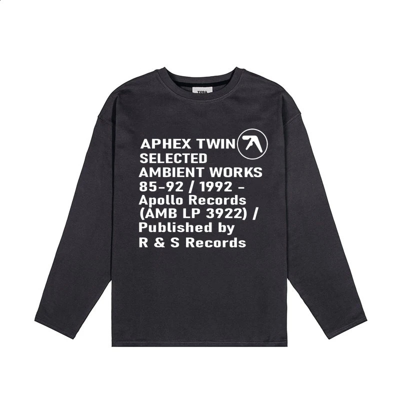 Aphex Twin Mens T-Shirt Cotton Graphic Oversized Aesthetic Korean Fashion Long Sleeve Tops Tees Y2k Streetwear Unisex Clothing 260618CJ - view 6