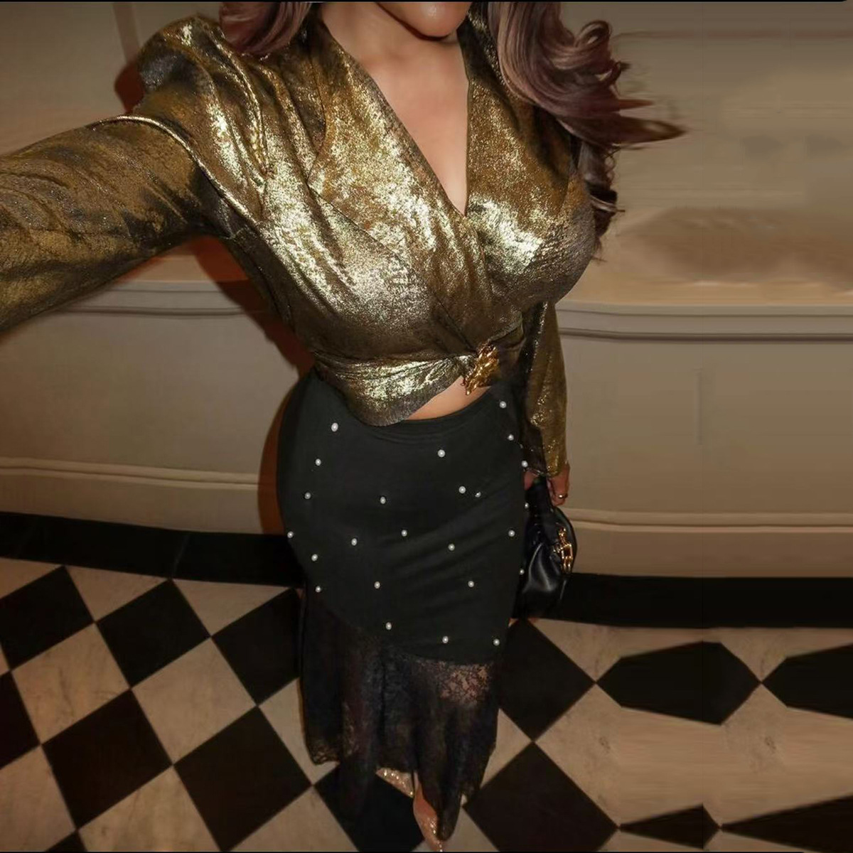 Disco Double Sided Sequin Jacket Notched Collar Shiny Short Coat Party Club Sexy Streetwear Elegant Vintage Outerwear Spring 240823