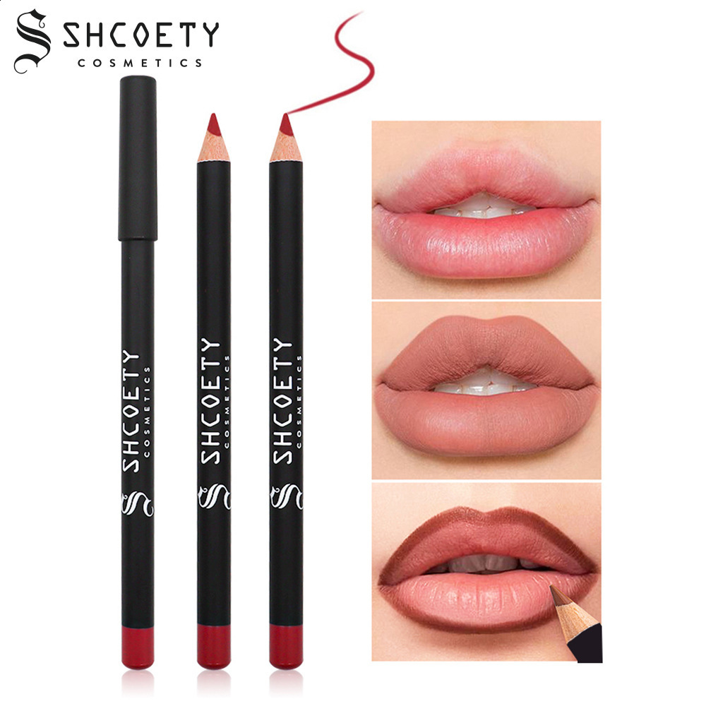 Slim Lip Pencil Lip Color Durable Waterproof lipliner Lipliner Sexy Dumb Gloss Pencil Improve Lip Shape Lipstick Makeup 240705