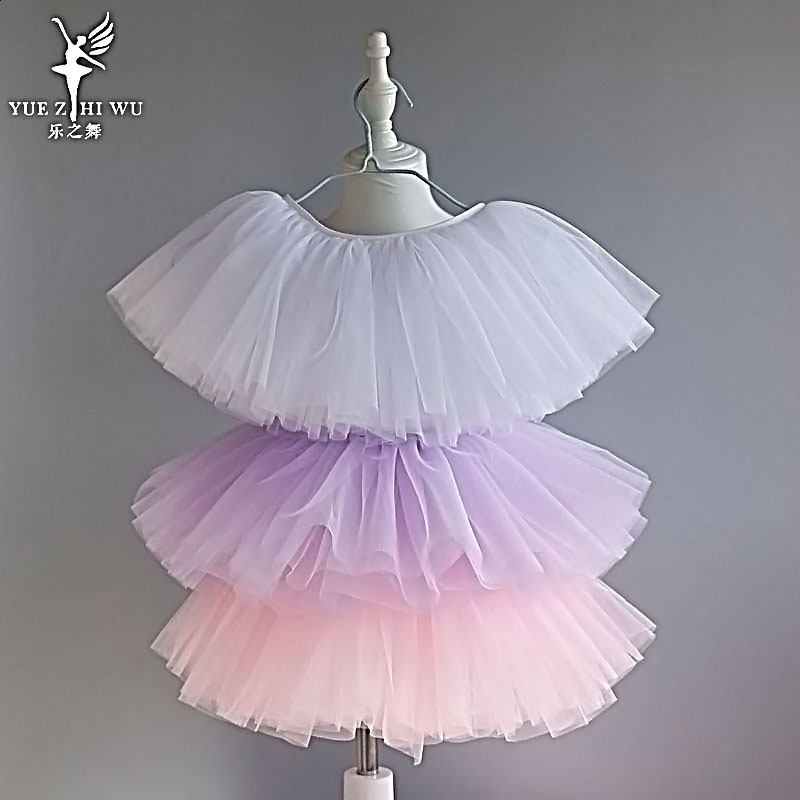 Girls Red Ballet Tutu Dress Kids Dance Leotards Baby Stage Dancewear Costume Party Wear Children Skirt for Performance 250905