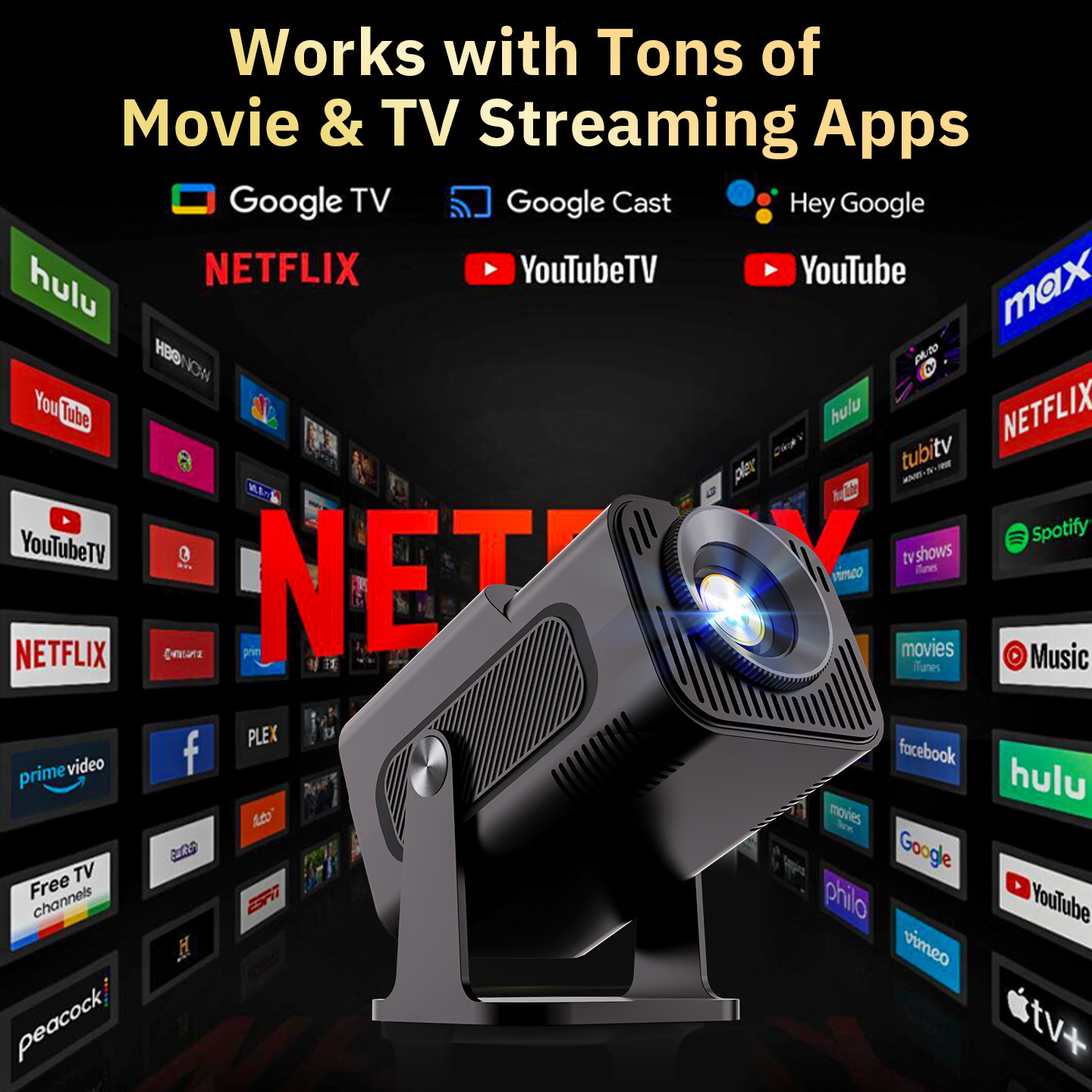 Projector HY320mini Portable Home Theater 4K HD 260602