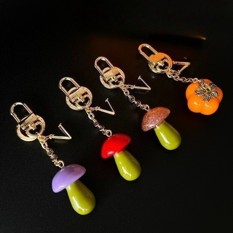 Luxury and Cute Keychains The New Hit Mushroom Keychains Fashionable and Exquisite Pumpkin Keychains