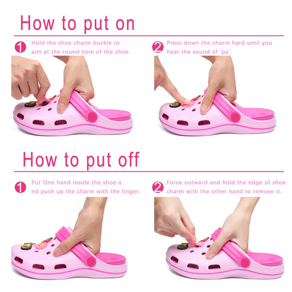 30-200Pcs Random Mixed Shoe Charms Decoration Fit Bubble Slides Clog Sandals Ornament Shoes Accessories Pins kids Party Gifts 260622 - view 7